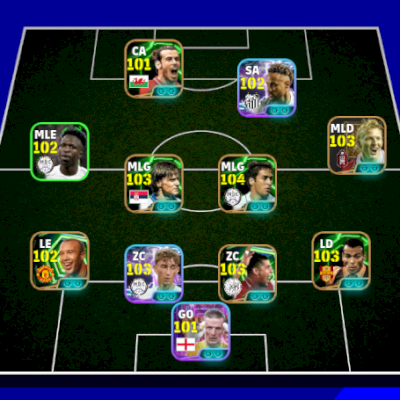 Conta efootball com Neymar Blitz Curler, Bale Blitz Curler e Olise Blitz