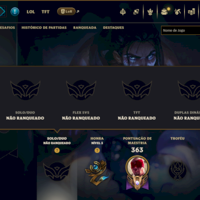 Unranked com 90 Champs e 49 Skins