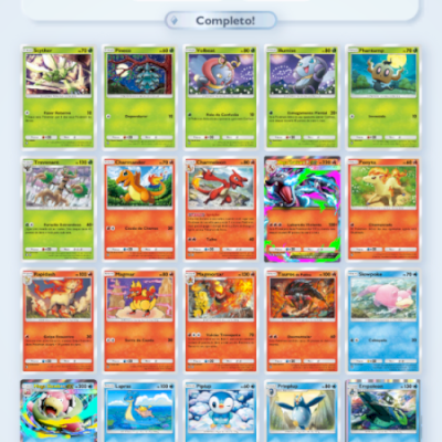 Conta Pkmn TCG Poket todas Dex comuns completas 2 Prf Oak full art 4800+ampltas