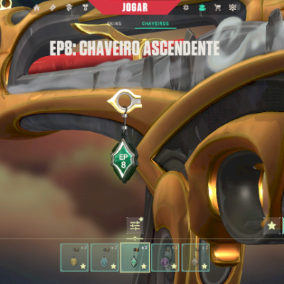 CONTA COM CHAVEIRO ASCENDENTE, CANIVETE BORBOLETA RARO, PHANTOM CHAMPIONS