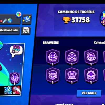 Todos os bralwers, 9 prestigios,muitas skins tem skin e todos os bralwler