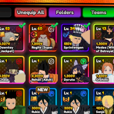 Conta de roblox ANIME VANGUARDS com gogeta