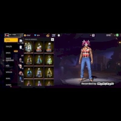 free fire/ nível 65 / 378 peitorais / 39 emotes /prime 1
