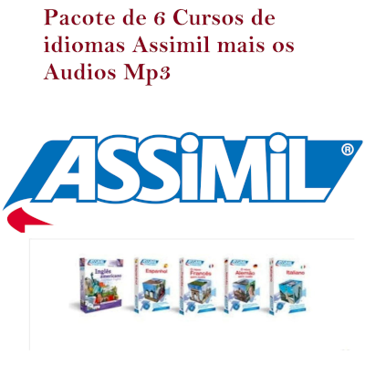 Pacote de 6 Cursos de idiomas Assimil mais os Audios Mp3 - O mais barato da DG