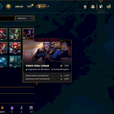 Conta Completa e barata de LoL - Skins Raras, Campeões e Itens Exclusivos!