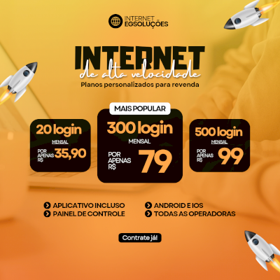 INTERNET VPN PRA REVENDA esse valor é por 50 logins