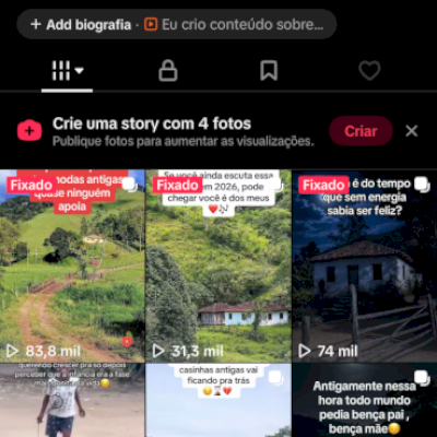 Vende uma conta nova do tik tok com mais de 4 mil seguidores