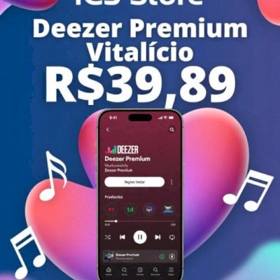 🌙 DEEZER PREMIUM VITALÍCIO R$39,89 – PAGA 1X SÓ, NUNCA MAIS MENSALIDADE! 🌙