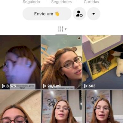 Vendo conta do tik Tok bem engajada,