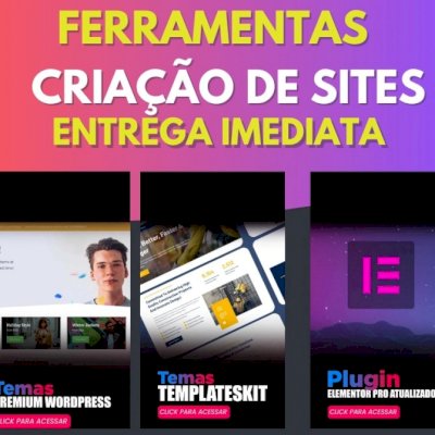 Criação De Sites - Elementor Pro, Addons, Plugins Premium, Temas Exclusivos.