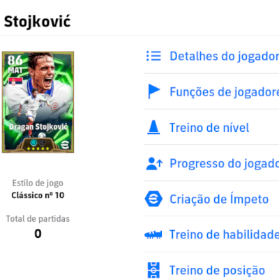 Conta efootball com Dragan Stojkovic 105