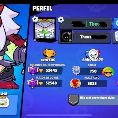 Conta muito rara e upada com passe antigo de brawl stars