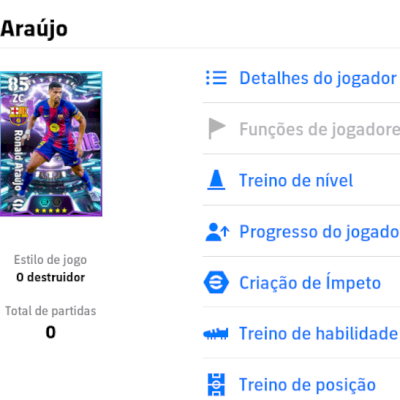 Conta efootball com Ronald Araujo 105