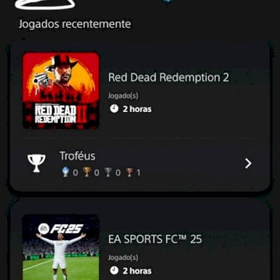 Conta Playstation com Red Dead 2 e Fifa 25