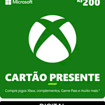 Gift Card Xbox R$200 - Entrega rápida e código 100% válido