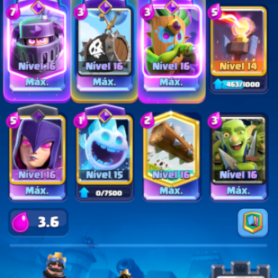 Conta muito boa e evoluída , muitas cartas level 16 e conta de brawl junta.