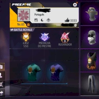 CONTA DE FREE FIRE DE 2018 GEMADA!!