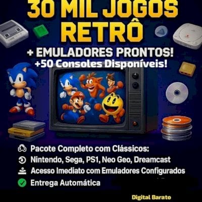 🔥 30 Mil Jogos Retrô – A Maior Coleção Em Um Só Lugar! 🔥