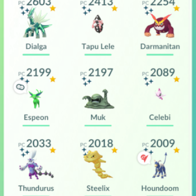 Conta lv40,  841 Pokémons, 96 lendários e 84 shiny