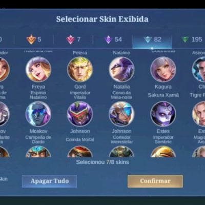 Conta com mais de 372 skins  ex imortal