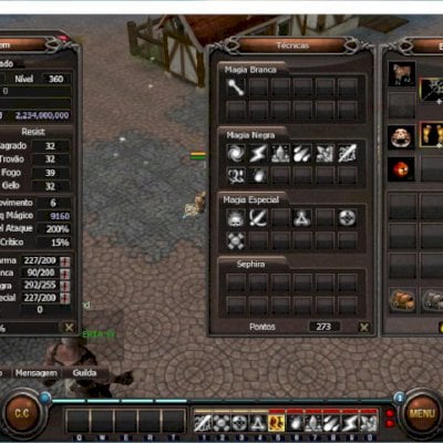 conta com dois char mortal lvl 360+ com itens upados