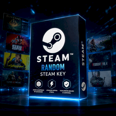 Random Key Steam | Sem Jogos Grátis / Sem DLCs | Ativação Global | R$ 10