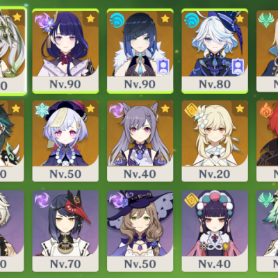 FURINA COM BISS + NAHIDA + RAIDEN + YELAN + XIAO