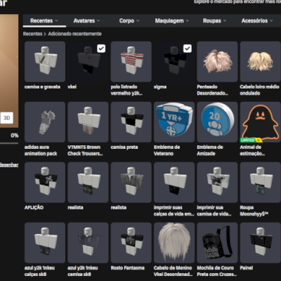 VENDO CONTA ROBLOX COM VARIAS SKINS (+4000) UPADA EM ALGUNS JOGOS.