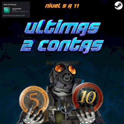A VERDADEIRA - Conta Steam 16-17 Anos De Serviço(Cs Medalha De 5 E 10 Anos)
