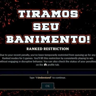 TIRO SUA FILA DE BAIXA PRIORIDADE / RESTRIÇÃO DE FILA RANQUEADA