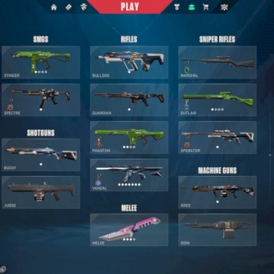 vendo conta de valorant gold 1, 2 vandal e 1 skin de ghost. + skins de passe