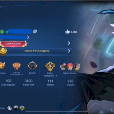 CONTA HOK HISTORICO LENDA SELL LVL 186 3 ANOS DE HISTÓRIA | MAIS DE 276 SKINS!✨