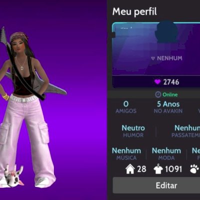 Conta feminina (avakin life lvl 40)