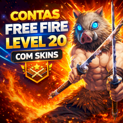 FREE FIRE/CONTAS LEVEL 20/ COM SKINS