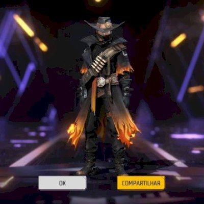 Conta Free Fire Conjunto Caubói de Fogo