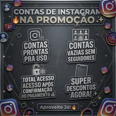 Contas de Instagram envio imediato! 🥇