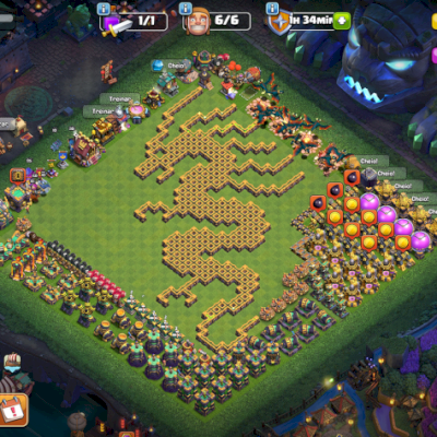 A MELHOR CV 14 FULL DEFESA E HEROIS + 6 CONSTRUTORES + TODOS EQUIPAMENTOS