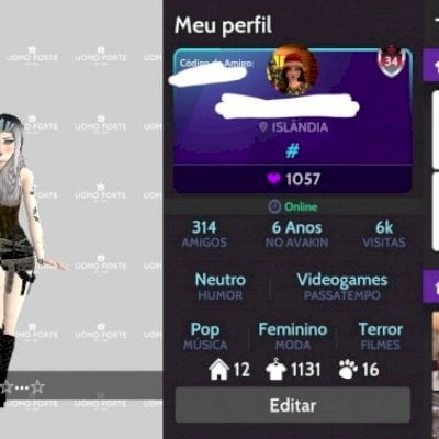 Conta avakin fem. + de 30 itens de crowns