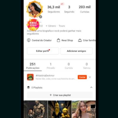Vendo conta kwai 36,3 mulher seguidores orgânico