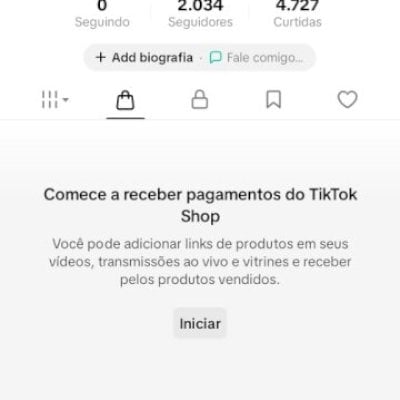 CONTA DO TIKTOK COM SHOP ATIVO +2K SEGUIDORES (ENGAJAMENTO REAL)