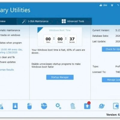 Glary Utilities Pro 6.19. Dezembro de 2024 Acelera Pc e Notebooks