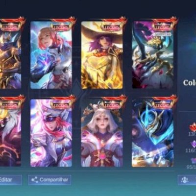 Continha de MLB com todas skins legends, Hunter, Naruto,jujutsu,attack,abbysfull