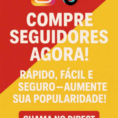 VENDO SEGUIDORES PARA TODAS AS REDES SOCIAIS. A PARTIR DE 10 SEGUIDORES...