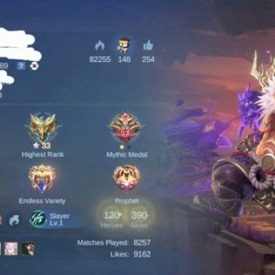 Conta MLBB super rara e gemada.