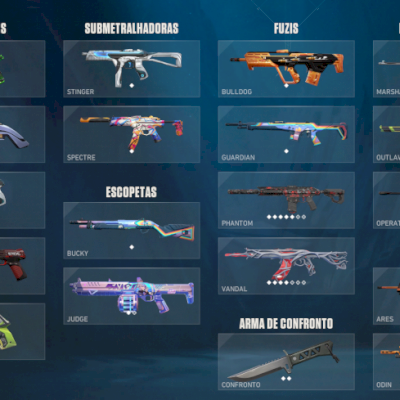 CONTA VALORANT COM VARIAS SKINS