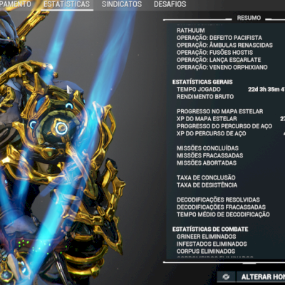 CONTA WARFRAME MR 20 END GAME 4K DE PLATINA COM VARIOS PRIMES
