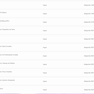 Conta Microsoft com vários jogos