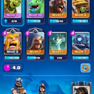 Conta de clash pra começar! com 2k de trofeus 40 cartas arena 7