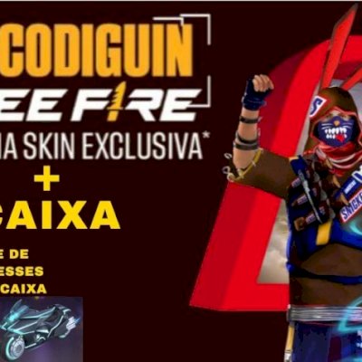 1 CODIGUIN SNICKERS FREE FIRE + CAIXA COM ITENS EXCLUSIVOS