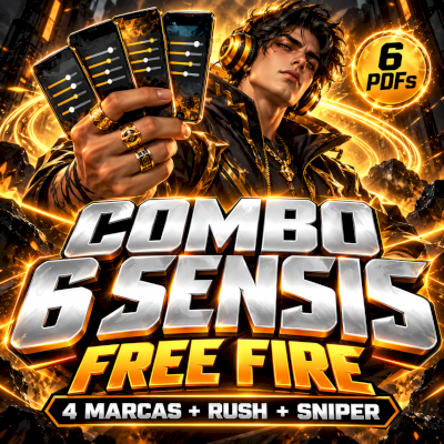 Combo 6 Sensis Free Fire | Xiaomi, Samsung, Motorola, iPhone, Rush e Sniper